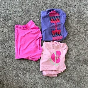Lot of Girl Shirts, Under Armour Purple, Puma Long Sleeve, Nike Pink T-Shirt